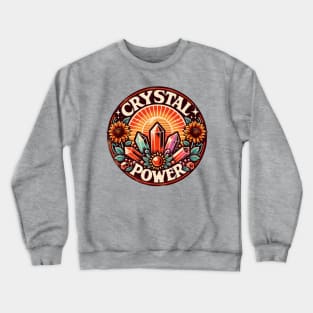 Boho Style Crystal Power Crewneck Sweatshirt